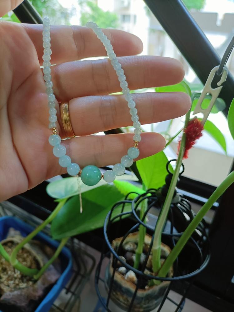 Green Jade Choker Accent Necklace JAC2 - Customer Photo From Tanya Lai