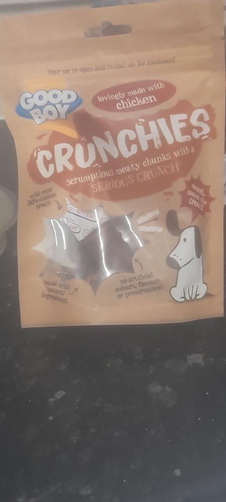 8x Good Boy Crunchies Chicken Dog Treats Bags (8x60g) - Customer Photo From robert W.