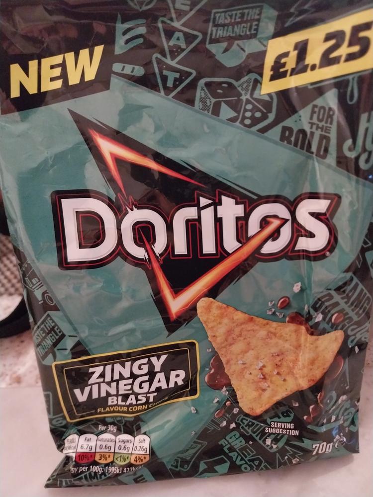 6x Doritos Zingy Vinegar Blast Tortilla Chips Share Bags (6x70g) - Customer Photo From S H.