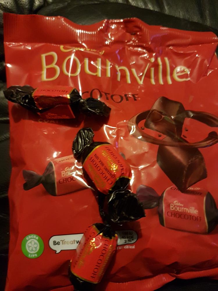 3x Cadbury Bournville Chocotoff Dark Chocolate Toffee Bags (3x250g) - Customer Photo From Paul R.