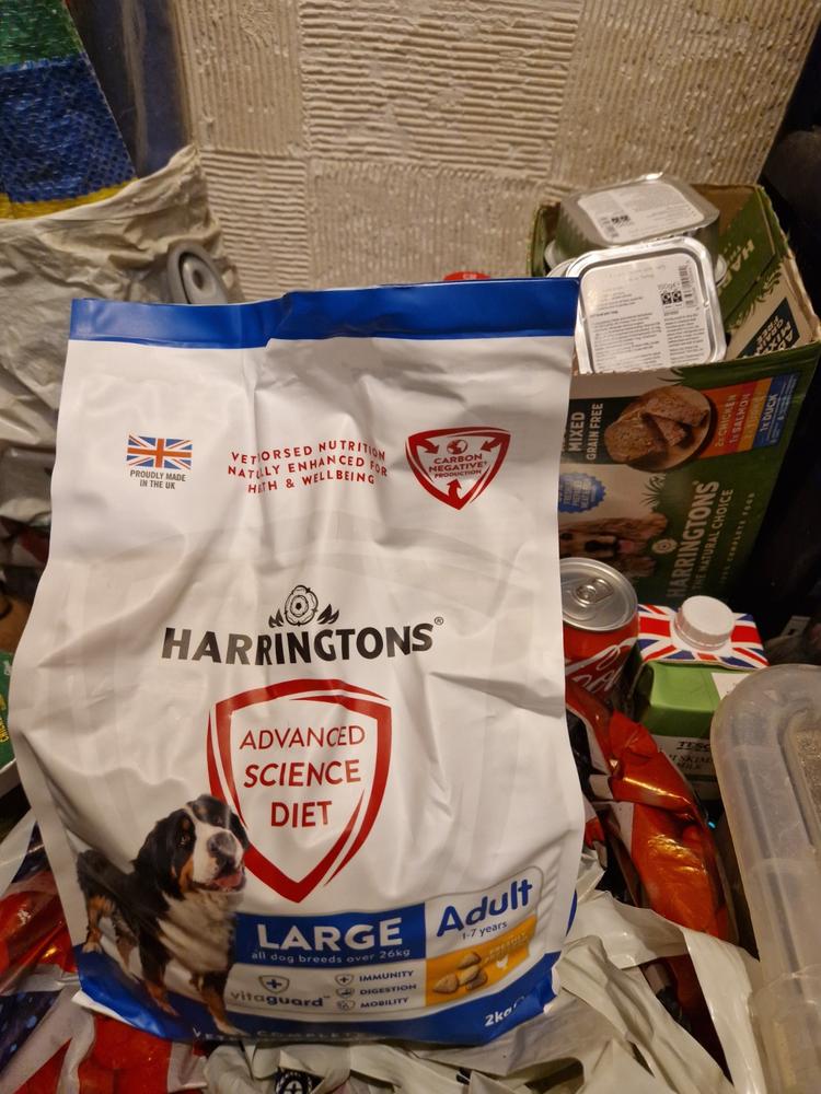 2x Harringtons Advanced Science Diet Large Breed Dry Chicken Dog Food Bags (2x2kg) - Customer Photo From Helen R.