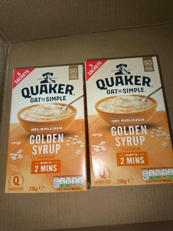 12x Quaker Oat So Simple Golden Syrup Porridge Sachets (2 Packs of 6x36g) - Customer Photo From Nina F.