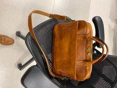 Vintage Rebellion European Style Tanned Italian Leather 15 Laptop Briefcase Review