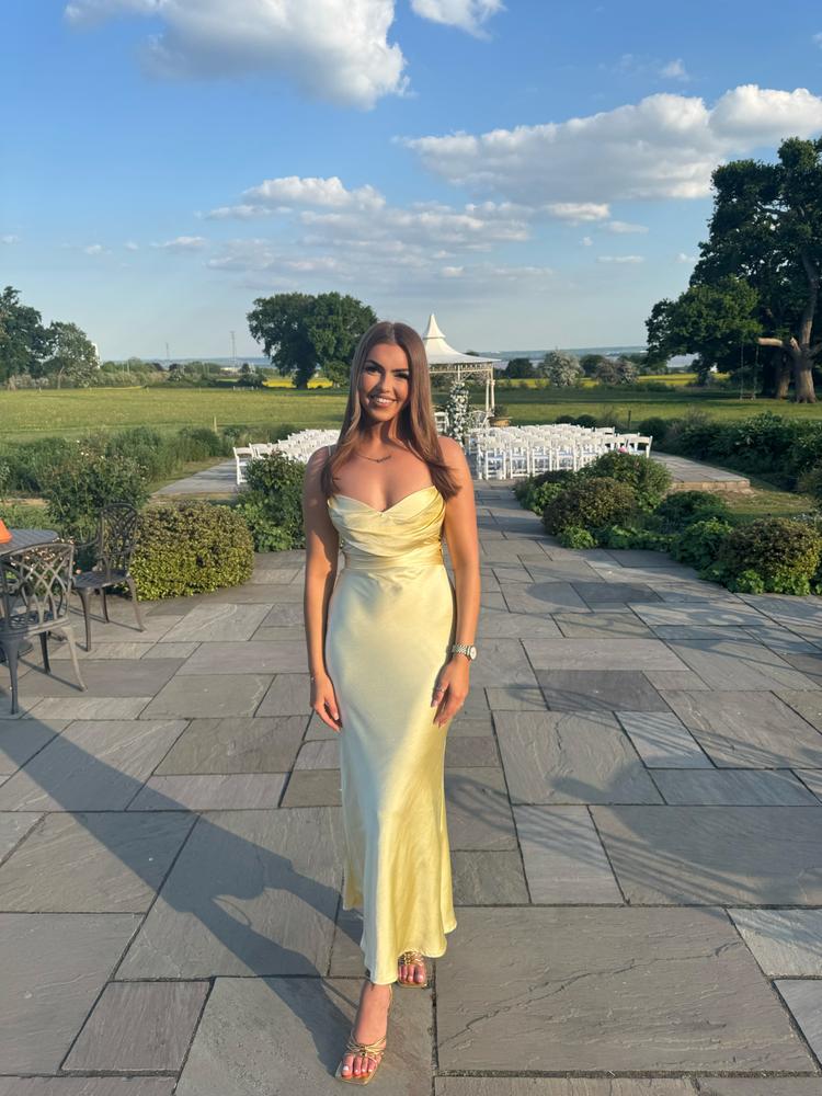 everleigh soft satin midi dress Midaxi Brown | Wedding Guest Dress special events Everleigh - Dusty Sage Midi