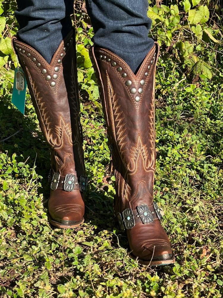 Silver Mesa Boot | Women's Western Boots with Conchos and Harness ...