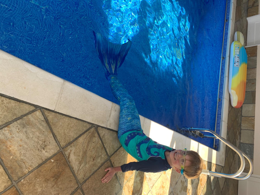 Aqua Storm Boys Mermaid Tail - Customer Photo From Stephanie Attrill