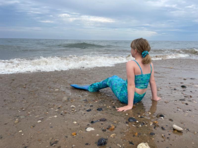Mermaid Tail, Magic Fin and Matching Scrunchie Set - Customer Photo From Emma Forster