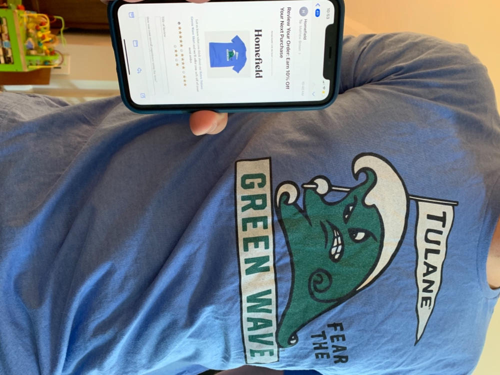 Retro Tulane Green Wave Shirt - Customer Photo From Mathew Brown