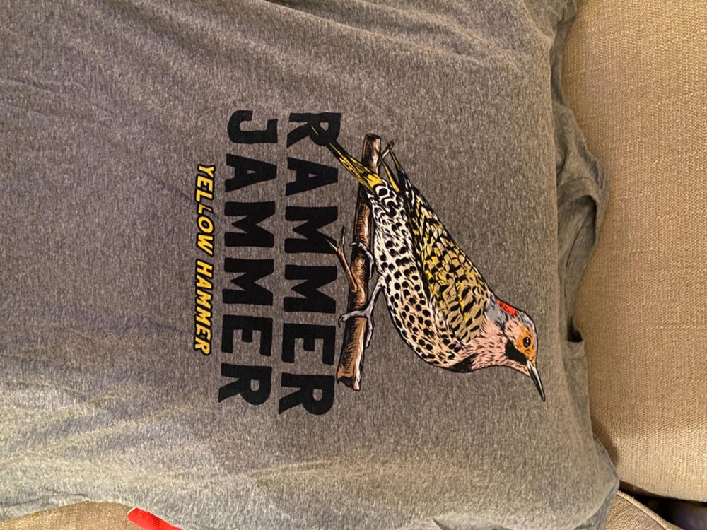 Rammer Jammer Yellow Hammer Bird T-Shirt - Customer Photo From William Whatley