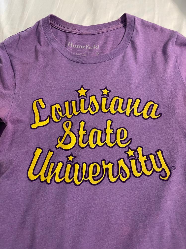 Retro Louisiana State University Script T-Shirt - Customer Photo From Patrick