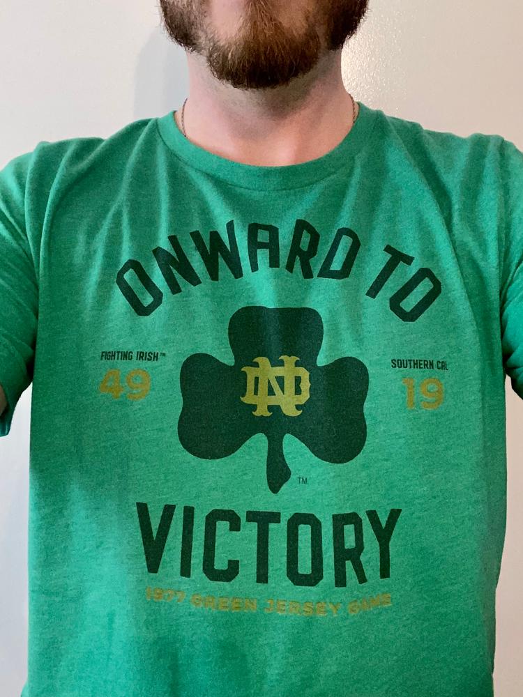 Vintage Notre Dame Green Jersey Game Tee - Customer Photo From Mackin Bannon