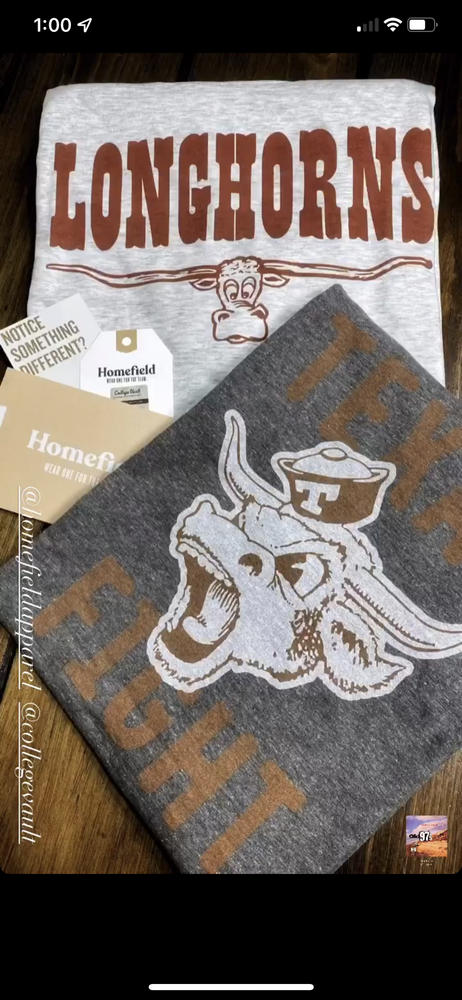 Retro Bevo Texas Longhorns T-Shirt - Customer Photo From Chelby Kay