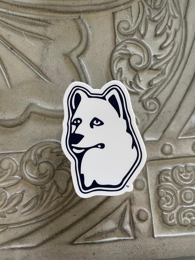 UConn "Sad Husky" Sticker - Customer Photo From Patrick