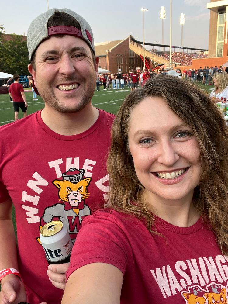 Win the Day WSU Cougar Vintage Mascot Tee - Customer Photo From Rachelle