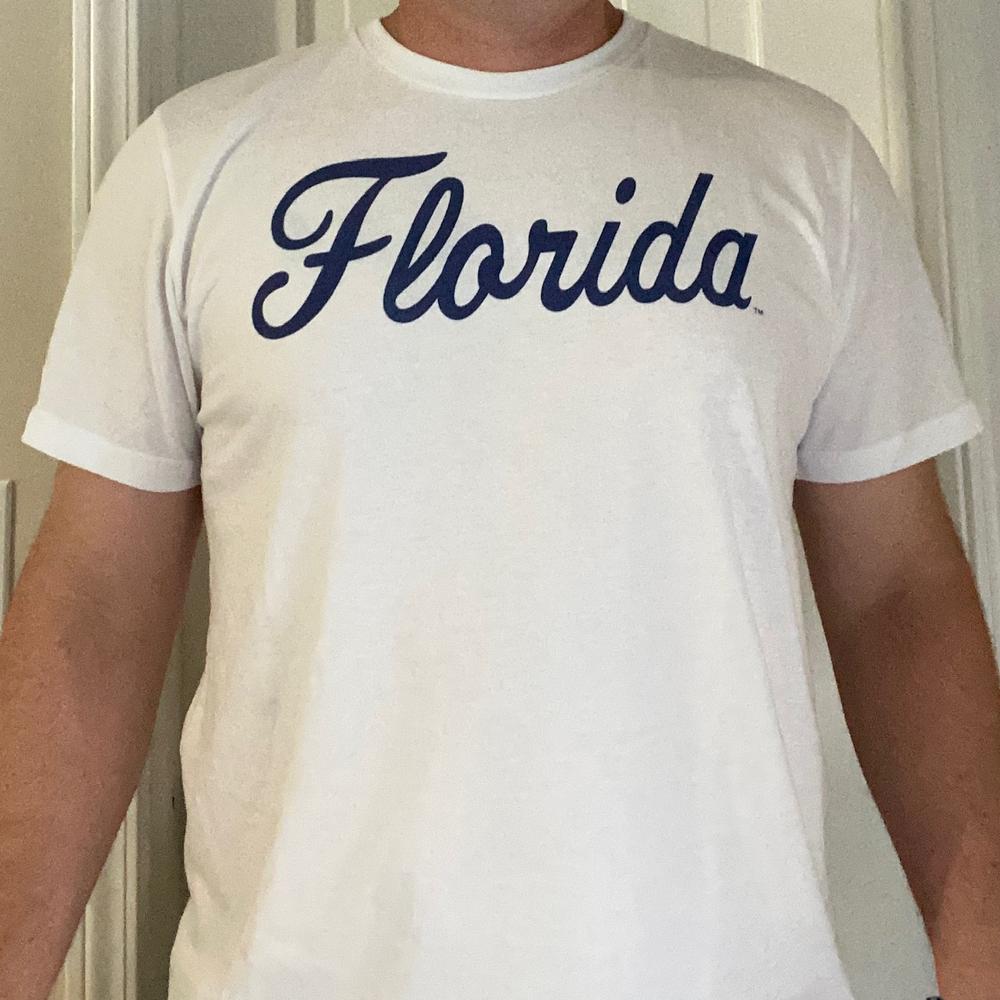 Throwback Florida Gators Baseball Script White Tee - Customer Photo From Kris Hodges