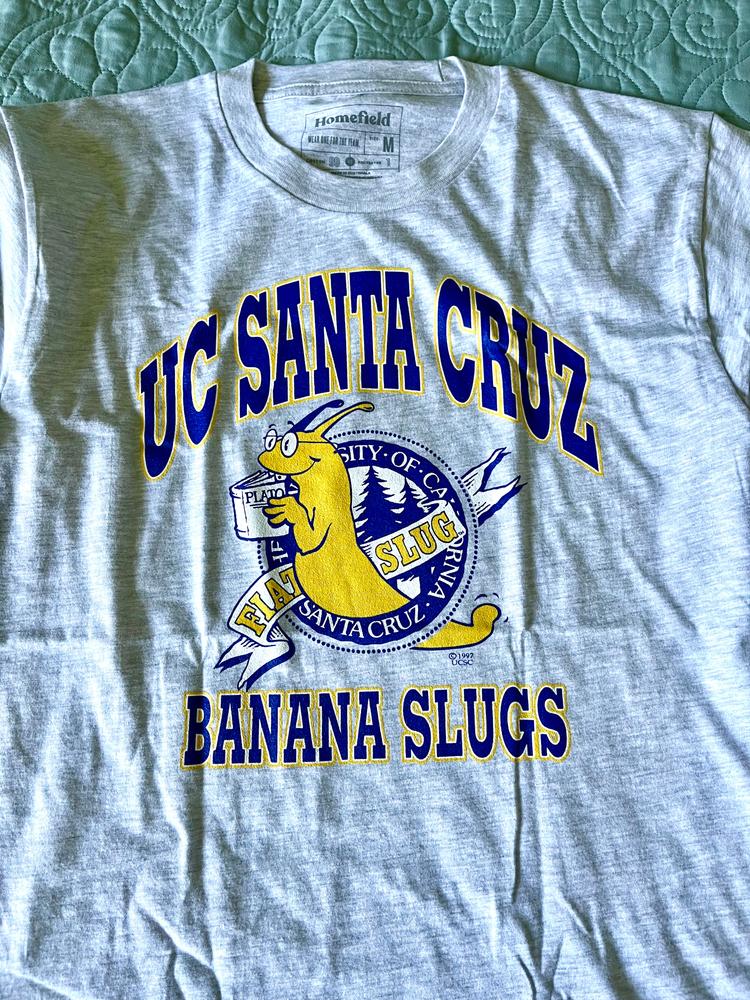 UC Santa Cruz "Fiat Slug" Banana Slugs Crest Tee - Customer Photo From Mackin Bannon