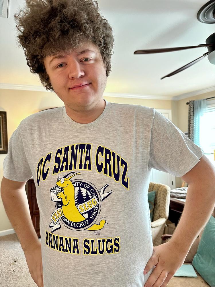 UC Santa Cruz "Fiat Slug" Banana Slugs Crest Tee - Customer Photo From Will Glover