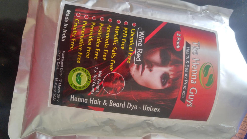 Wine Red Henna Hair Dye - Customer Photo From Bushra 