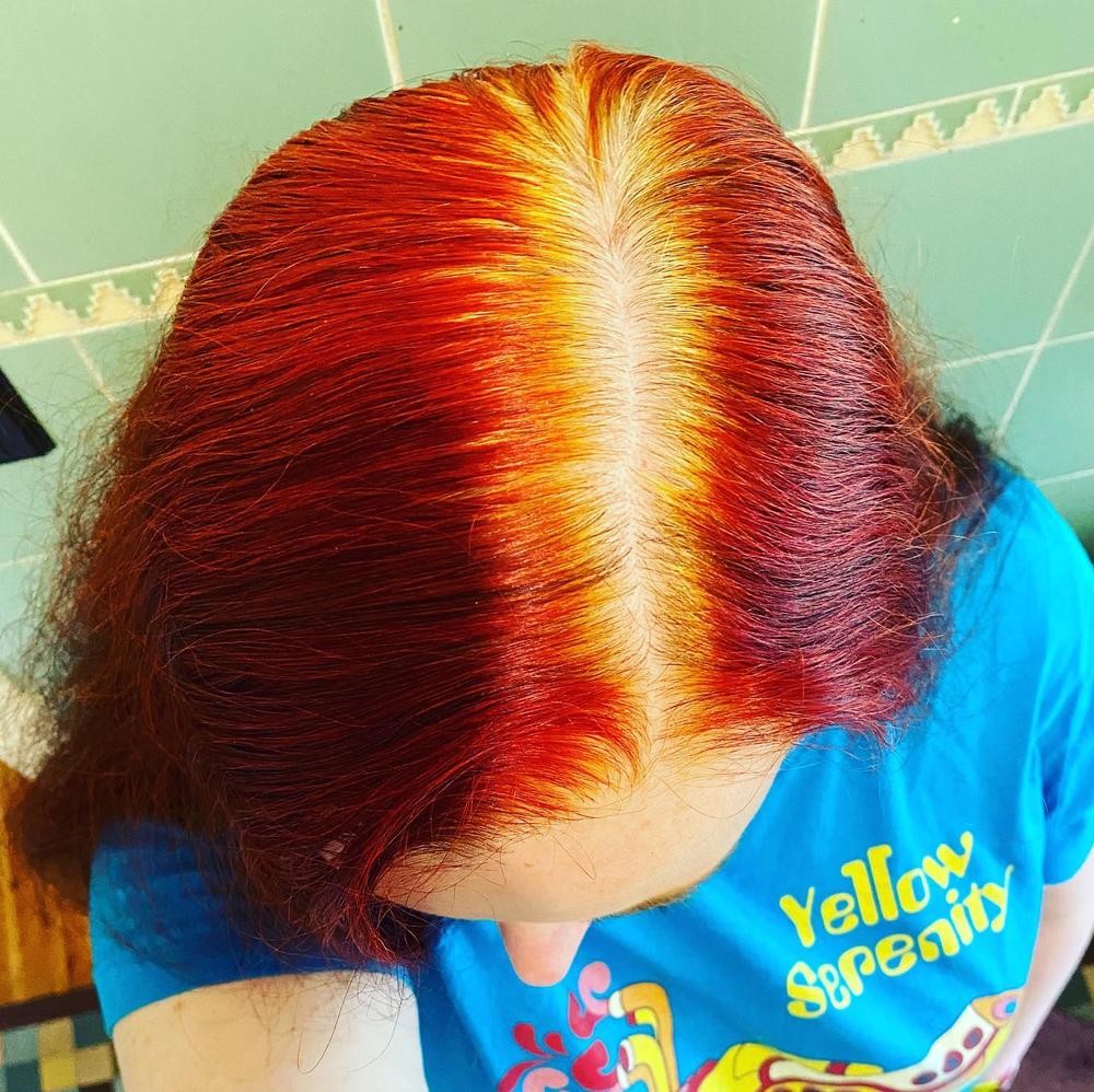 Deep Red Henna Hair Dye - Customer Photo From Lauren