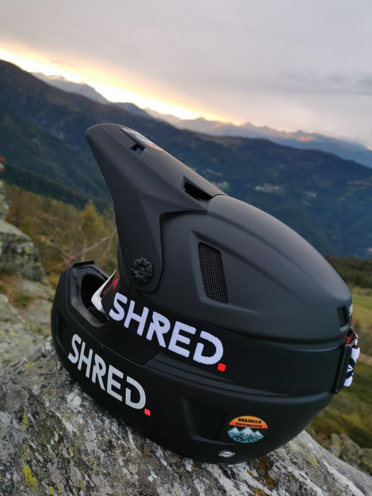 Shred - Casco Integrale Brain Mtb - Nero Opaco, Caschi