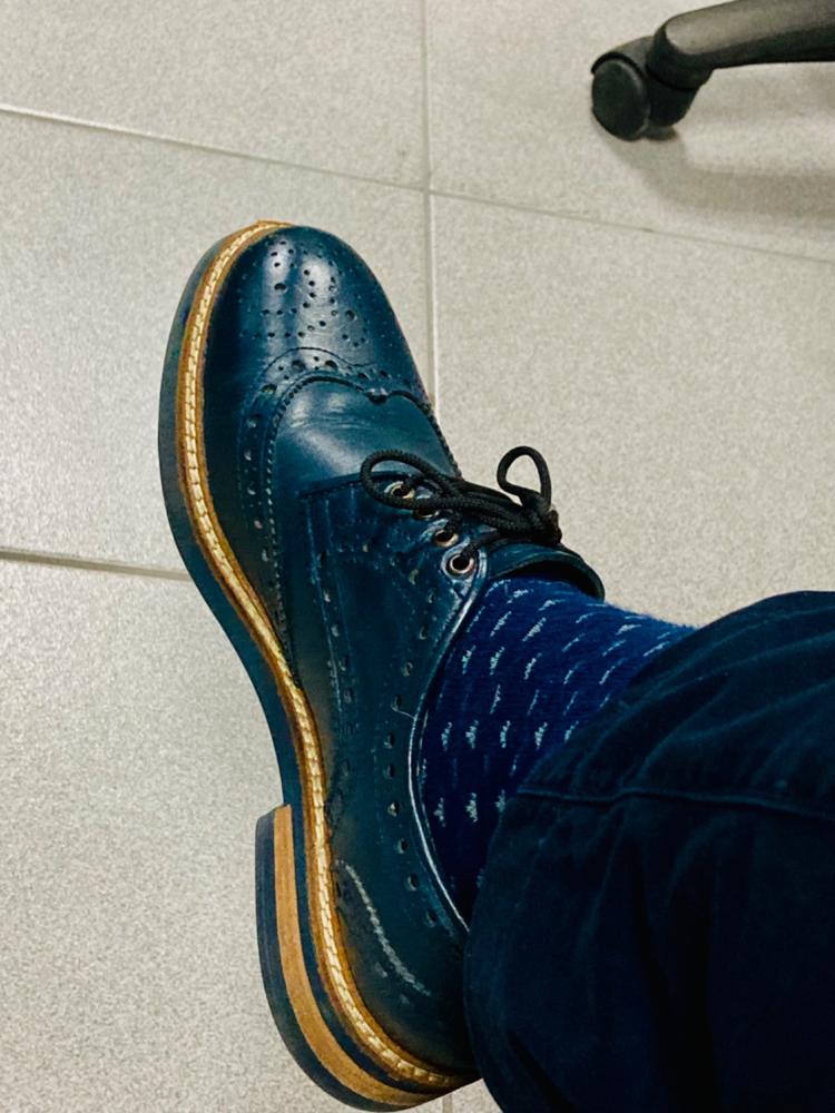 Viceversa – Zapatos Brogue Color Azul - Customer Photo From Juan Briseño