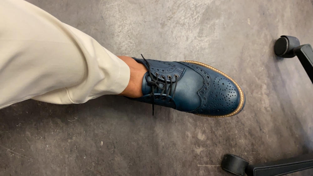 Viceversa – Zapatos Brogue Color Azul - Customer Photo From Juan Villa