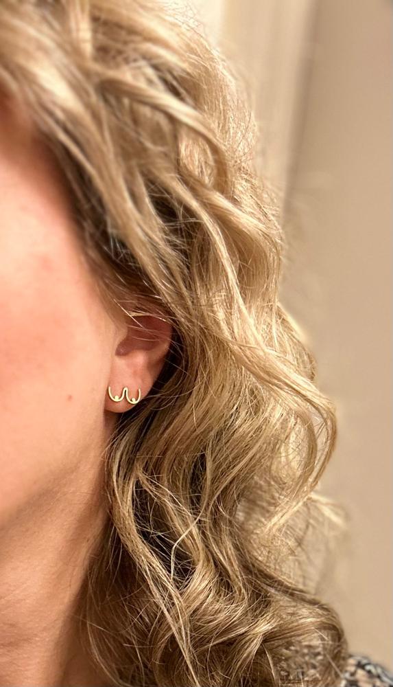 Golden earrings - Boobs - Customer Photo From April Jones Jones