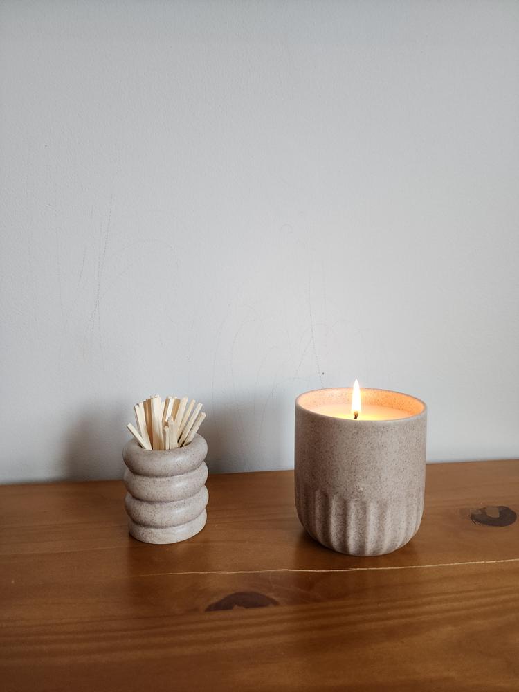 Ceramic Match Pot - Customer Photo From Megan