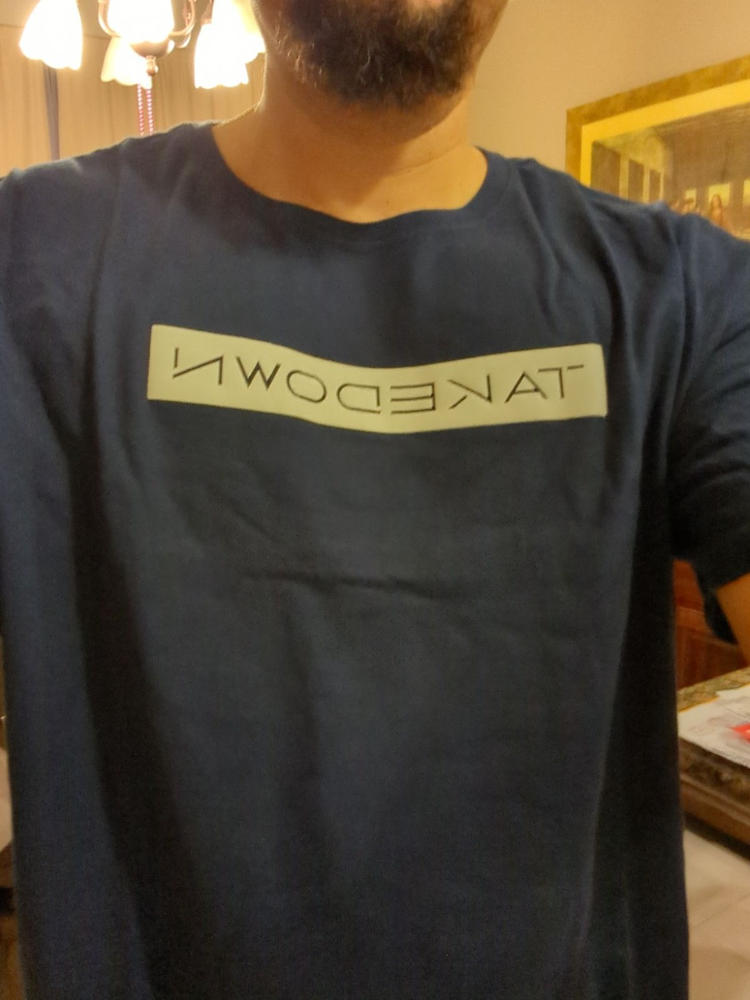 Box Logo T-Shirt - Navy - Customer Photo From Luis Hernandez