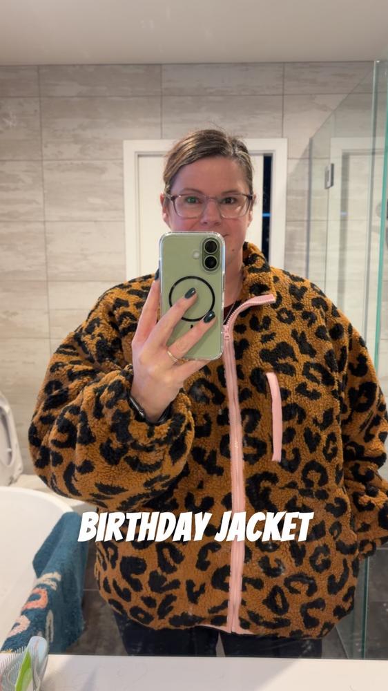 Betty Basics Jayne Fleece Jacket Animal Pink - Customer Photo From Natalie Douglas