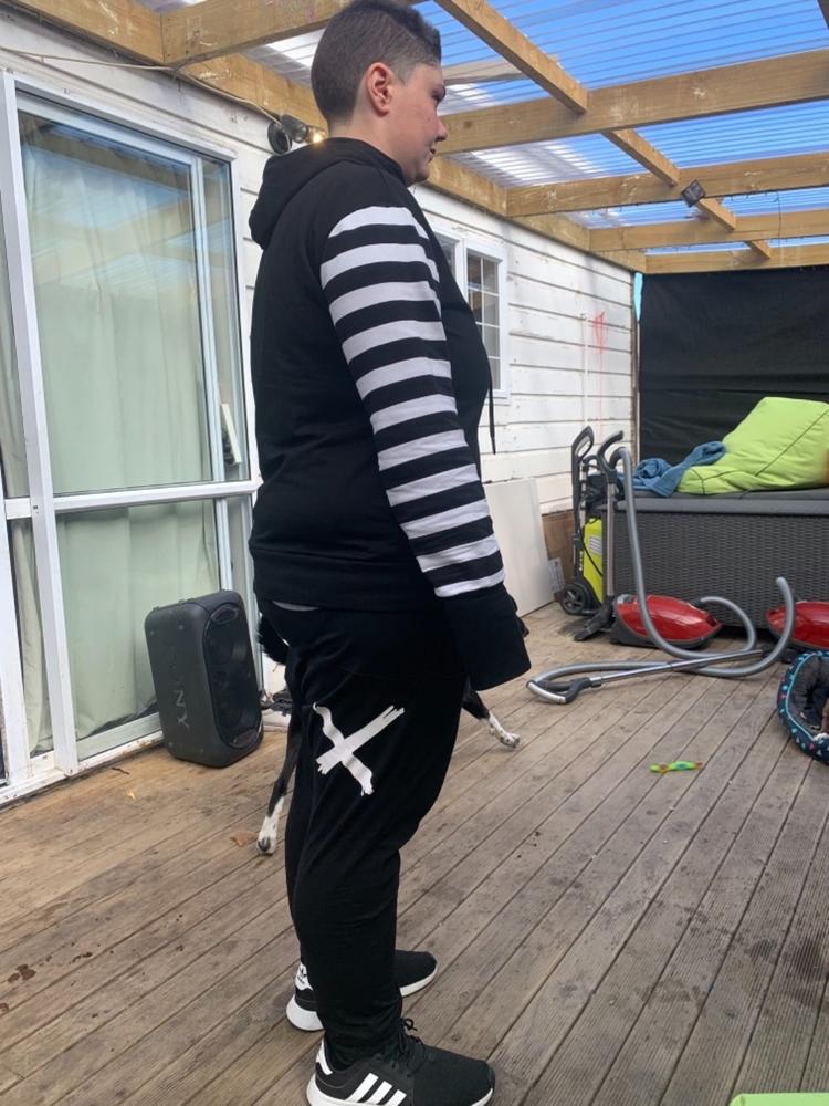 Home-Lee Apartment Pants Black with White X - Customer Photo From Aimeelee R.