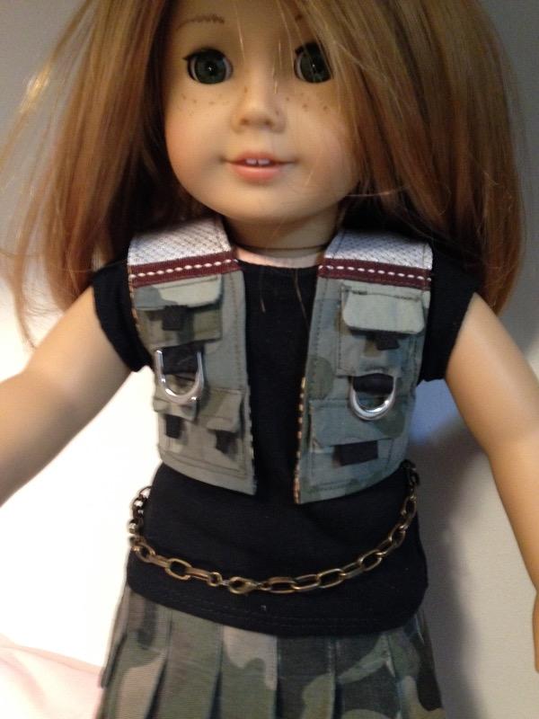 Jen Ashley Doll Designs Fishing Vest 18 inch Doll Clothes Pattern