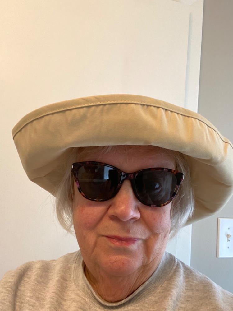 Casual Traveler Bucket Hat For Women Packable Extra Large - 4-Inch Large Brim Fits Large Heads - Customer Photo From Eleanor F.