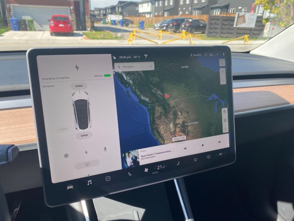 [Version 2] Premium Quality Touch Screen Protector for Tesla Model Y and Model 3 - Customer Photo From Kaushik Veera