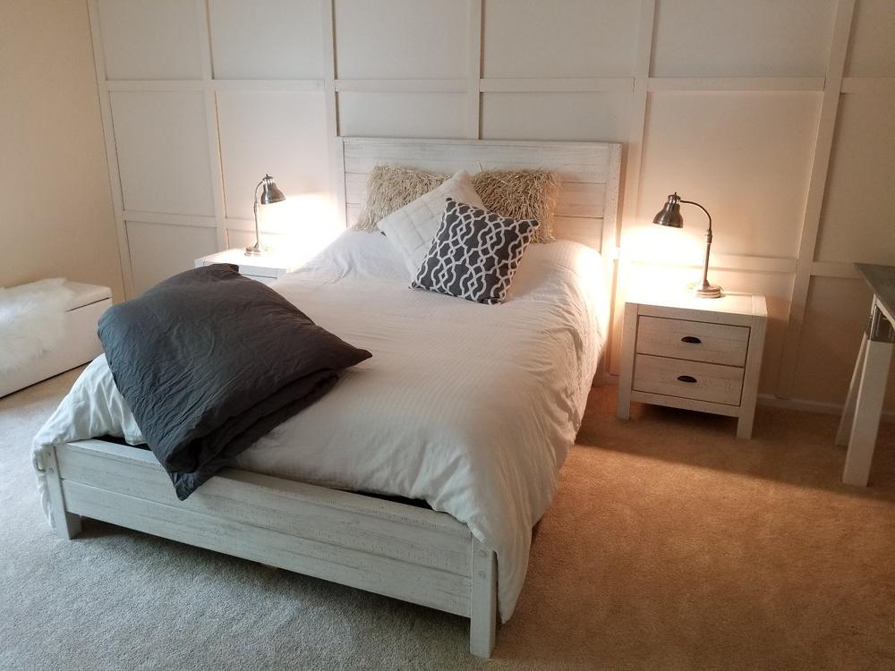 Grain Wood Furniture Montauk Queen Solid Panel Bed Driftwood Hanaposy