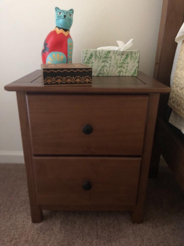 Shaker 2 Drawer Nightstand Grain Wood Furniture