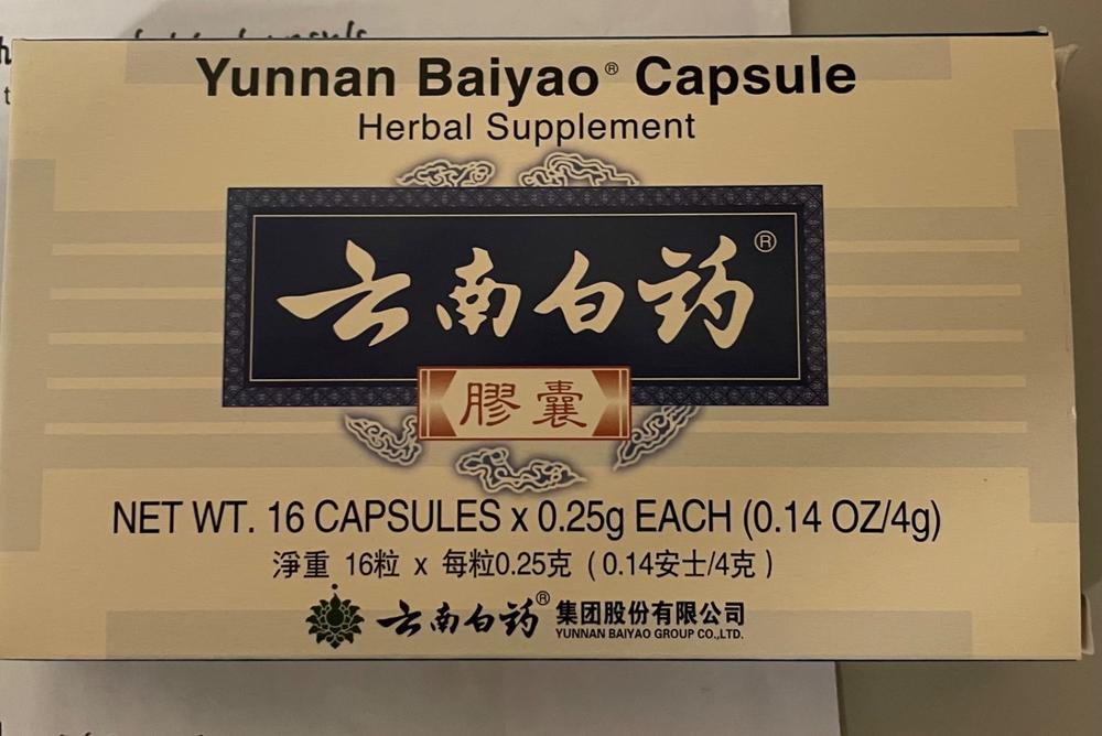 Yunnan Baiyao Capsules [16/pk] - Customer Photo From Scott Moore