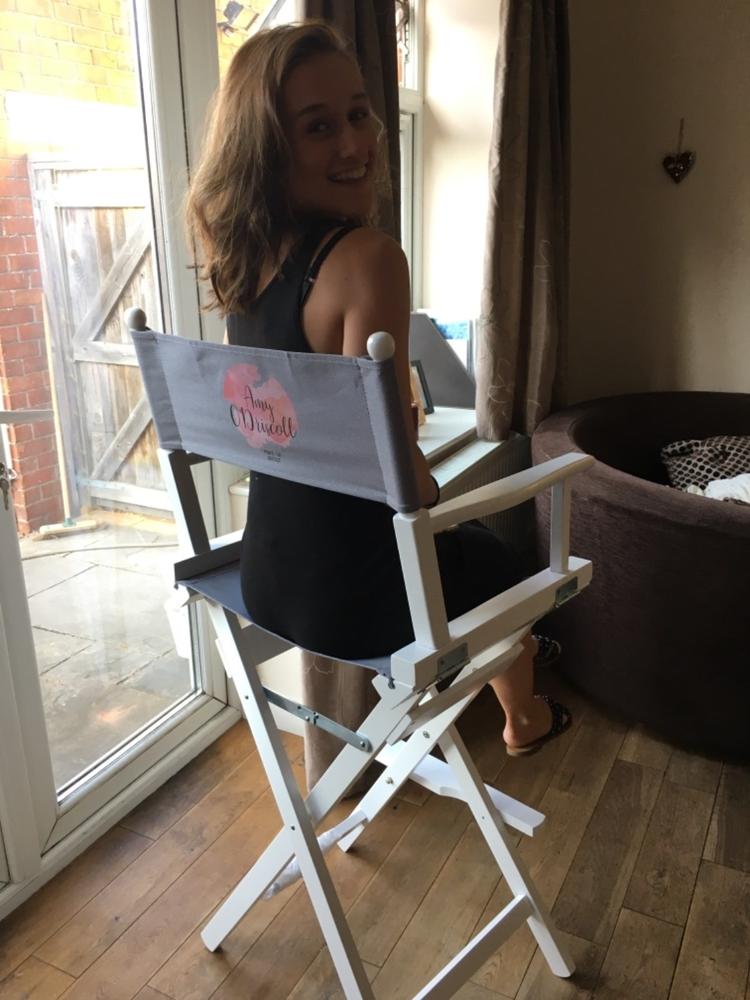 Pro Makeup Directors Chair - Customer Photo From Clare O.