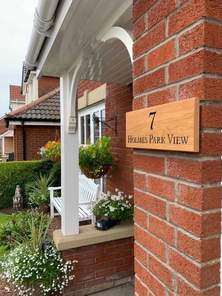 Long Thin House Sign  380 x 150mm - Customer Photo From Robert Townend