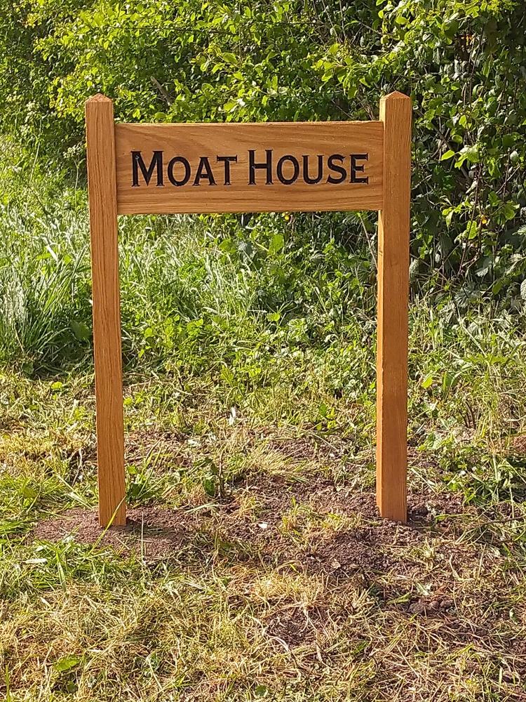 Inter-Medium Ladder Sign 500 x 150mm - Posts 45 x 45 x 915mm - Customer Photo From Beverly Clark