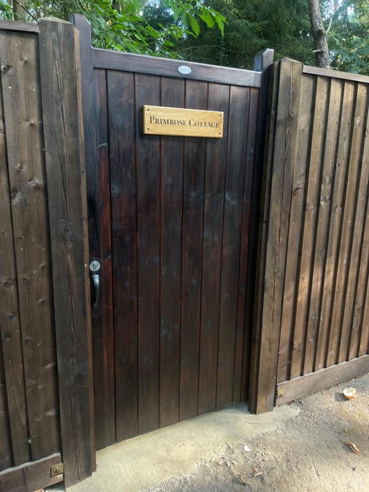 Long Thin House Sign 380 x 110mm - Customer Photo From Martin N.