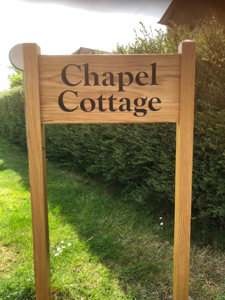 Medium Ladder Sign 500 x 220mm - Posts 45 x 45 x 915mm - Customer Photo From Anonymous