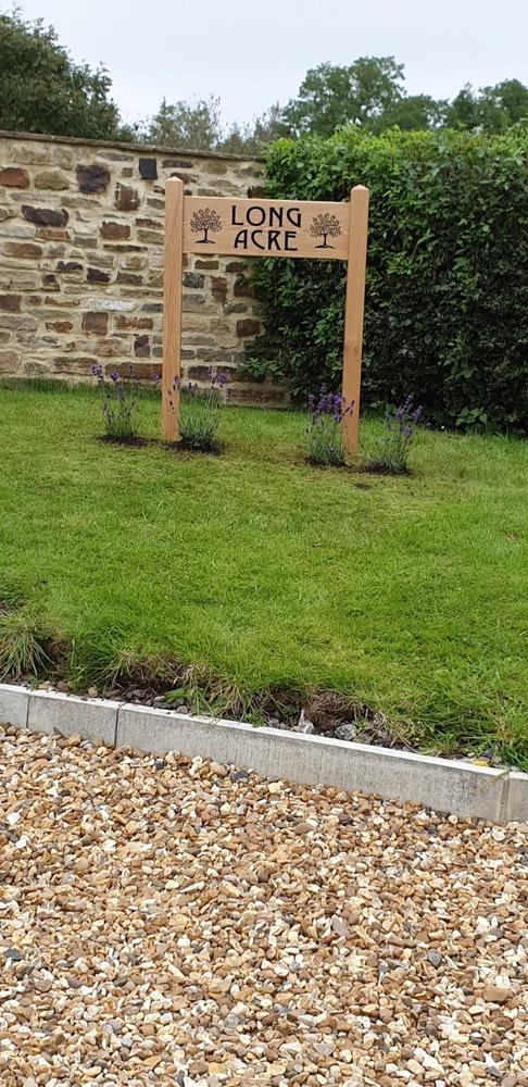 Large Ladder Sign 720 x 220mm - Posts 70 x 70 x 1520mm - Customer Photo From Anonymous