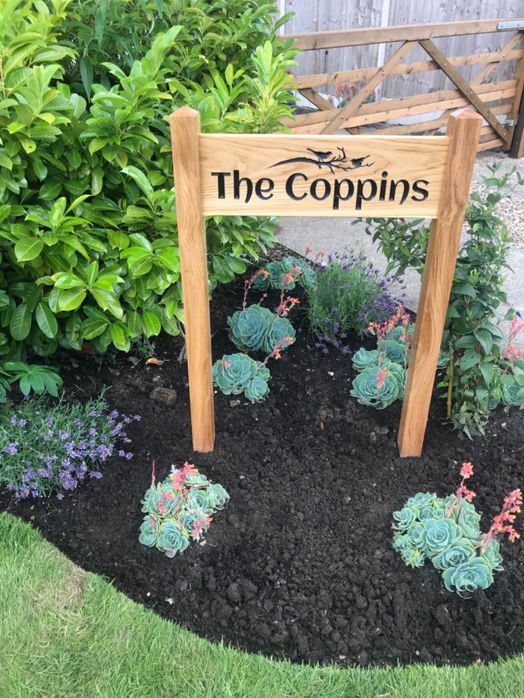 Large Ladder Sign 720 x 220mm - Posts 70 x 70 x 1520mm - Customer Photo From Annette Bannister