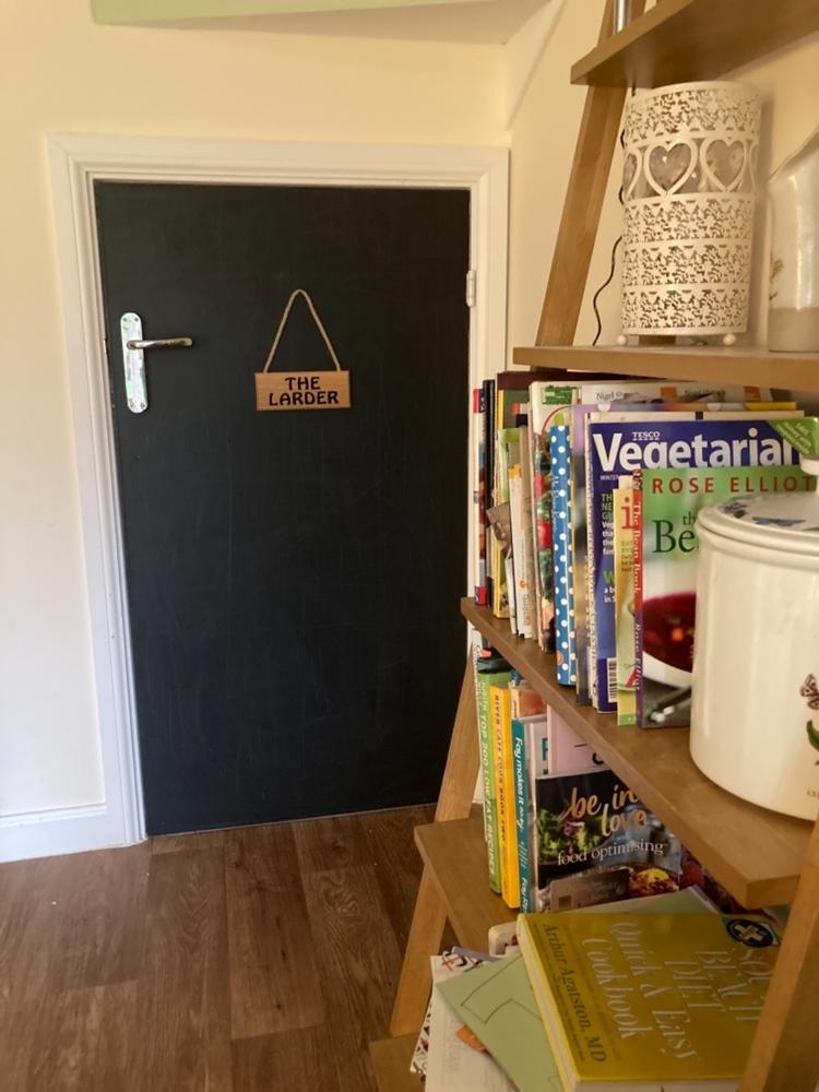 Beautifully Crafted Personalisable Solid Oak Engraved Hanging Sign - Customer Photo From Anonymous