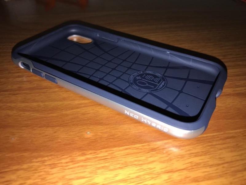 Apple iPhone X Original Spigen Case Neo Hybrid � Satin Silver - Customer Photo From Amazon Imports