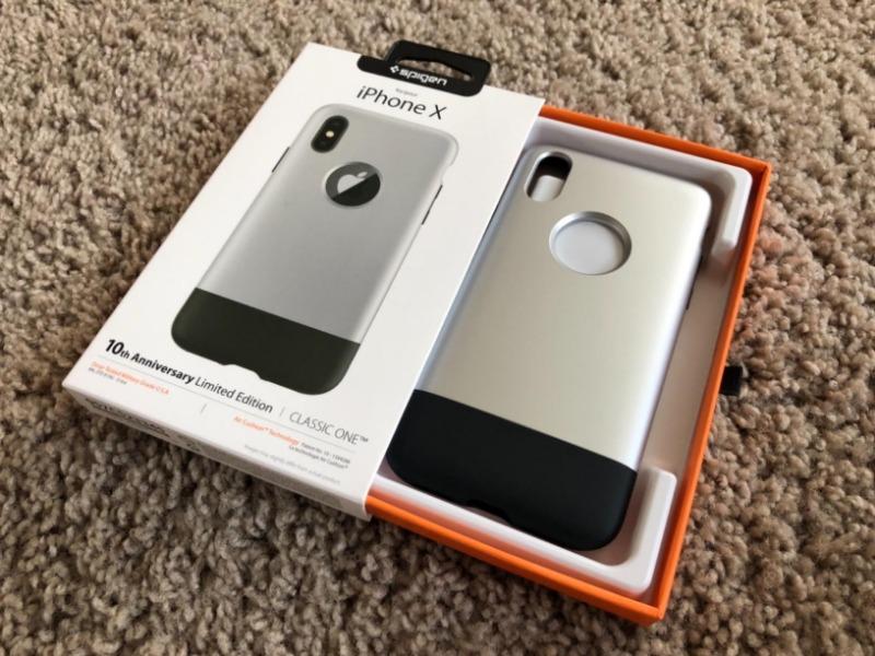 Apple iPhone X Spigen Classic One with Air Cushion Technology � Aluminium Gray - Customer Photo From Amazon Imports