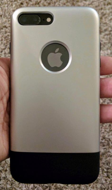 Apple iPhone 8 Plus / 7 Plus Spigen Classic One with Air Cushion Technology � Aluminium Gray - Customer Photo From Amazon Imports