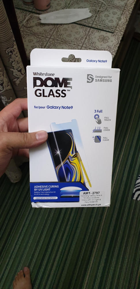 Galaxy Note 9 Whitestone Dome Glass with UV Light & Easy Install Kit - Customer Photo From Burhan