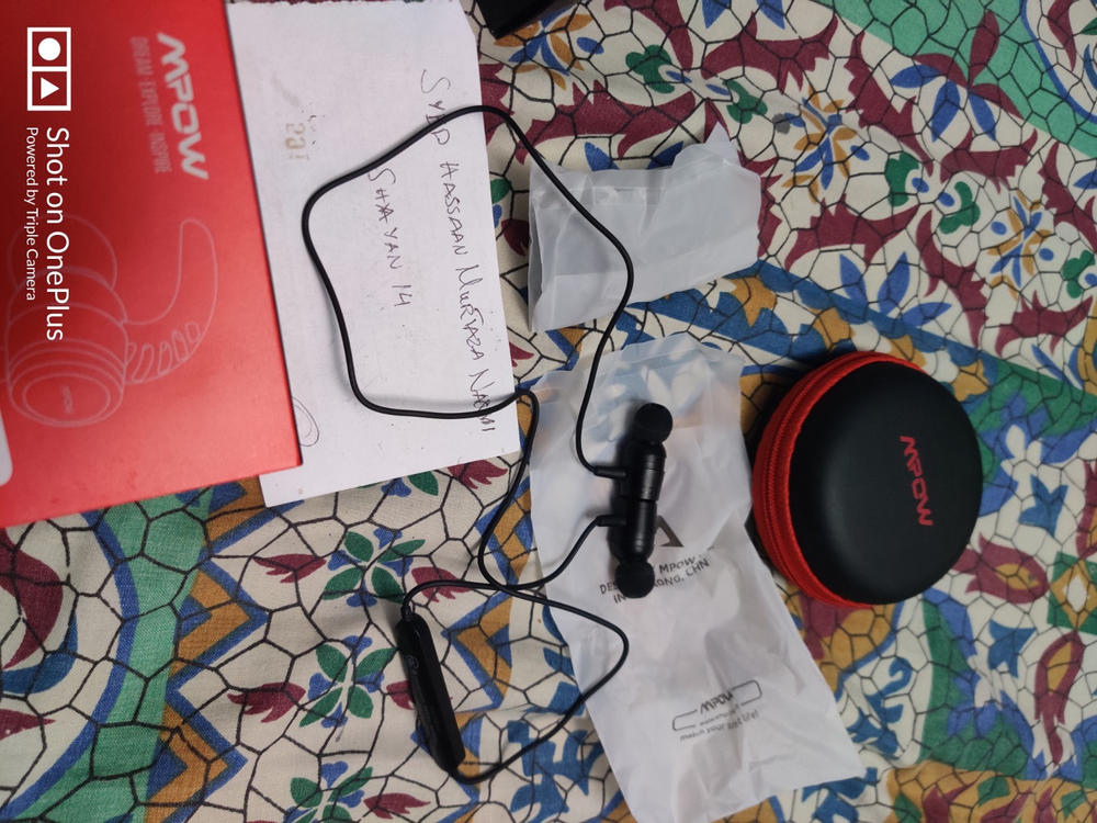 S10 MPOW Upgraded Bluetooth Headphones, 8-10 Hrs Magnetic Wireless Headphones w / Mic, CVC 6.0 Noise Cancelling Mic - Customer Photo From Syed Hassaan Naqvi